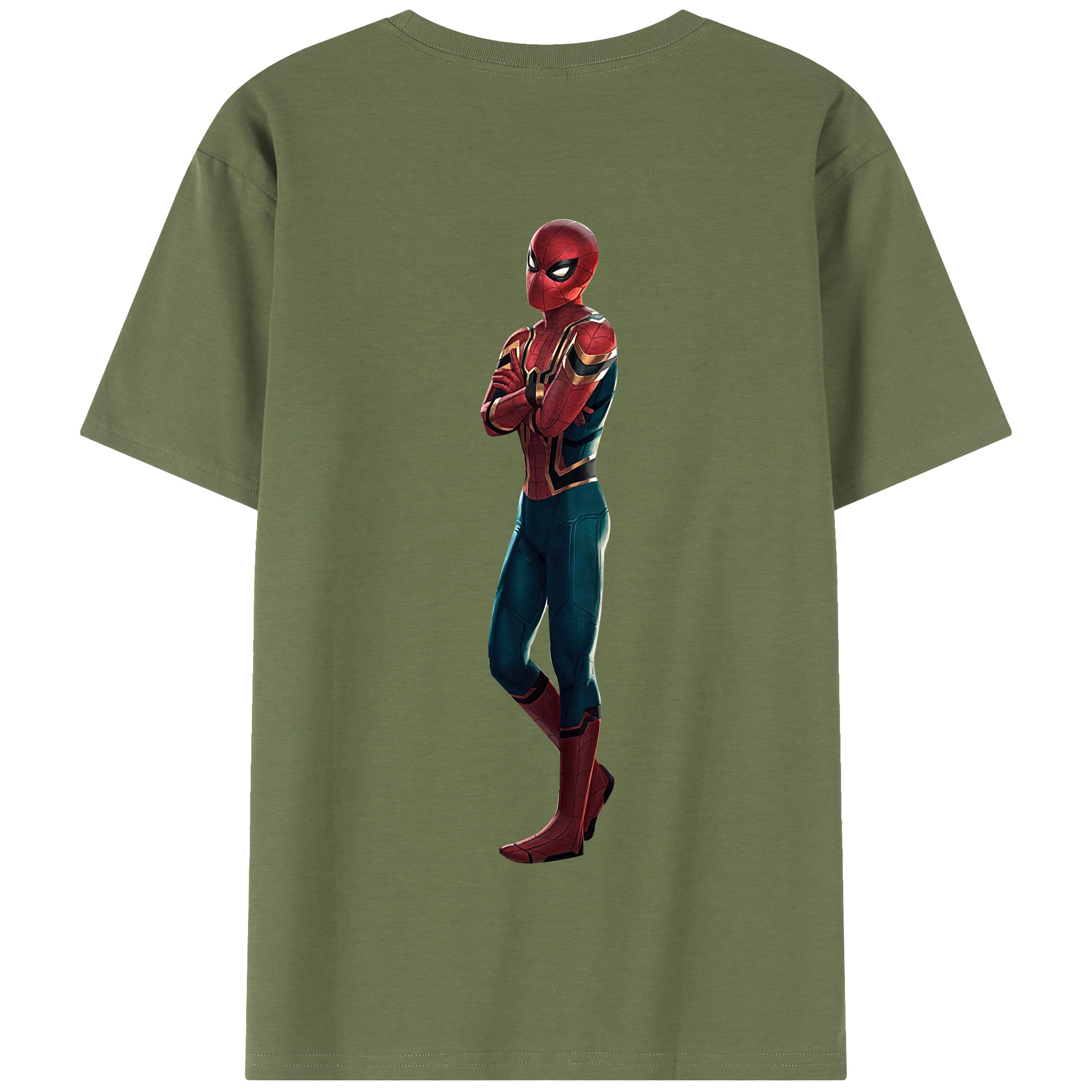 Spider Man スパイダーマン 綿100％半袖Tシャツ（背面プリント）